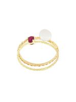 Zestaw pierścionków WOUTERS & HENDRIX GOLD,  18kt żółte złoto i rubin (285 EUR / 1254 PLN) lub perła (320 EUR / 1408 PLN)
