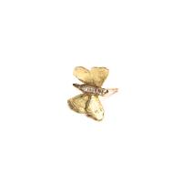 Pojedynczy kolczyk 'Motyl', żółte złoto i diamenty, 2560PLN